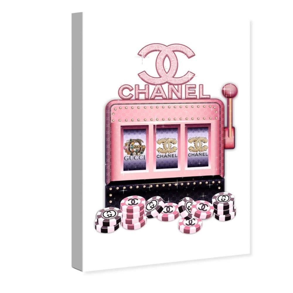 Design District Chane & Guccil In Slots Canvas Wall Decor